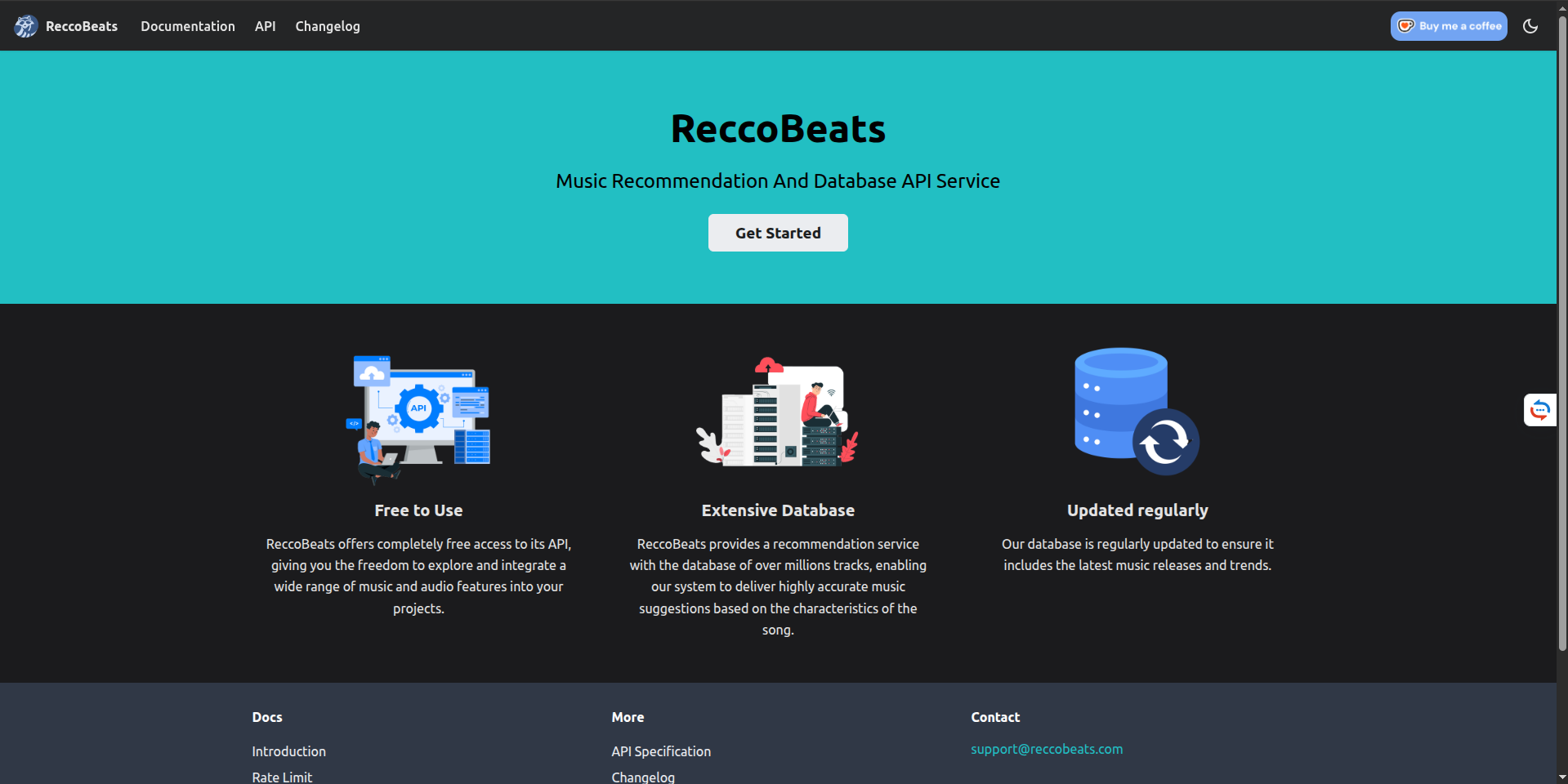 Página do Recco Beats